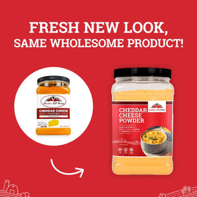 Hoosier Hill Farm cheddar cheese powder sprinkled on pretzels for snacks