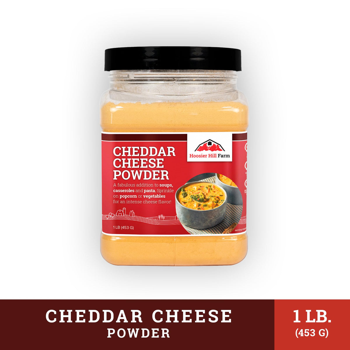 Cheddar cheese powder sauce in pan ready to dip from Hoosier Hill Farm