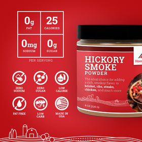 Hoosier Hill Farm Hickory Smoke Powder on brisket or ribs for barbecue aroma.