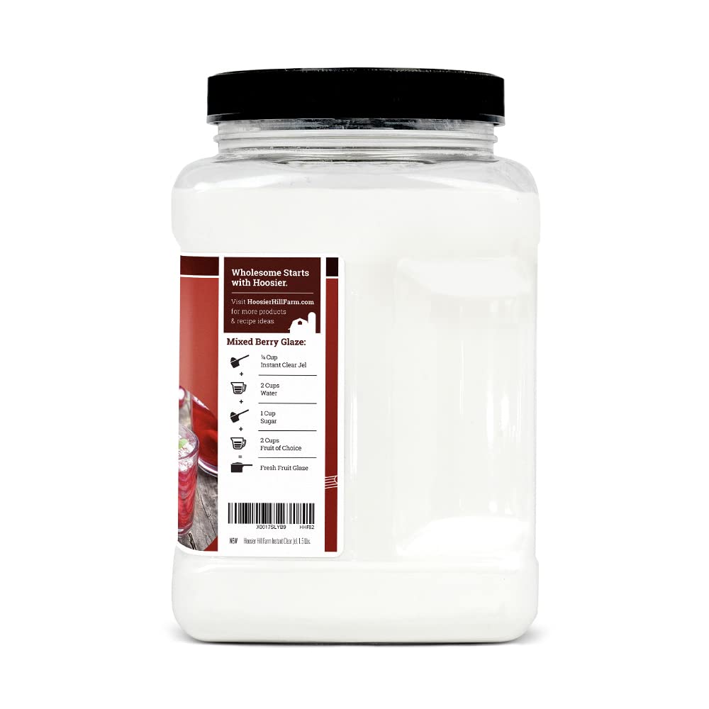 Hoosier Hill Farm Instant Clear Jel thickens fruit glaze in seconds.
