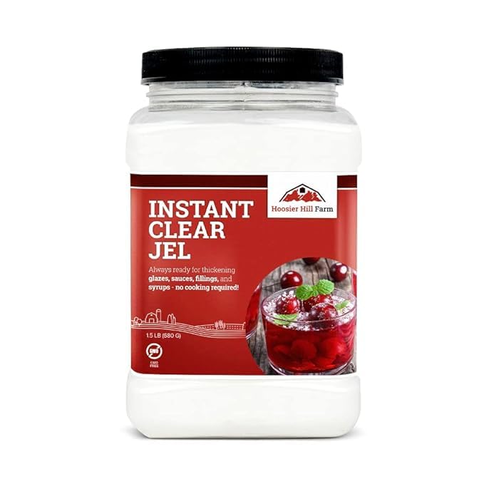 Hoosier Hill Farm Instant Clear Jel used in pie filling for smooth texture.