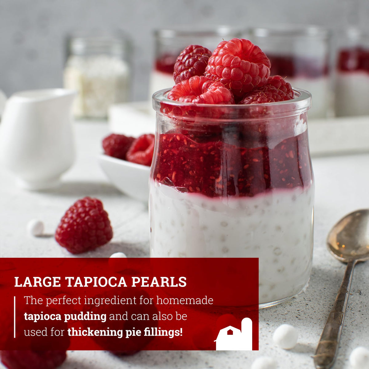 Hoosier Hill Farm large tapioca pearls pudding-ready pearls for creamy desserts.