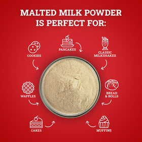 Hoosier Hill Farm Malted Milk Powder contains milk and wheat