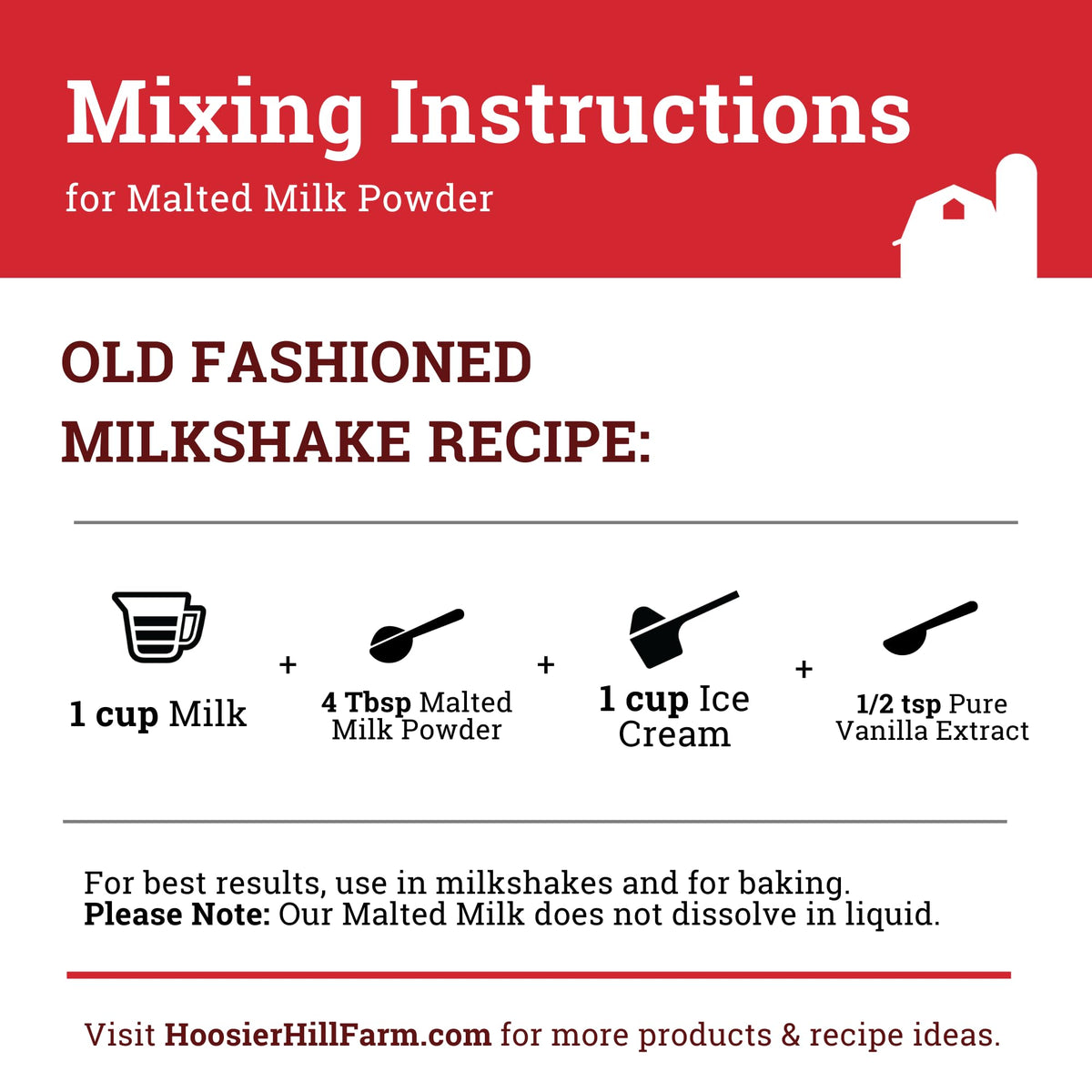 Hoosier Hill Farm Malted Milk Powder made in the USA