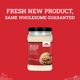 Hoosier Hill Farm Maple Syrup Powder beverage mix enhances drinks.