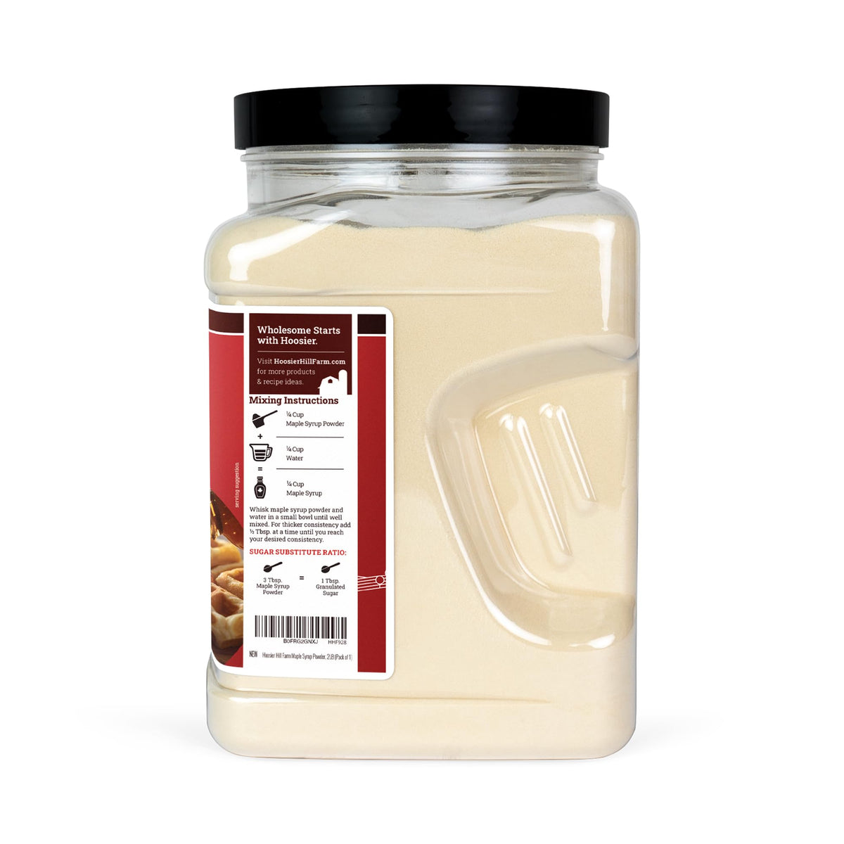 Hoosier Hill Farm Maple Syrup Powder pancakes topping aroma.