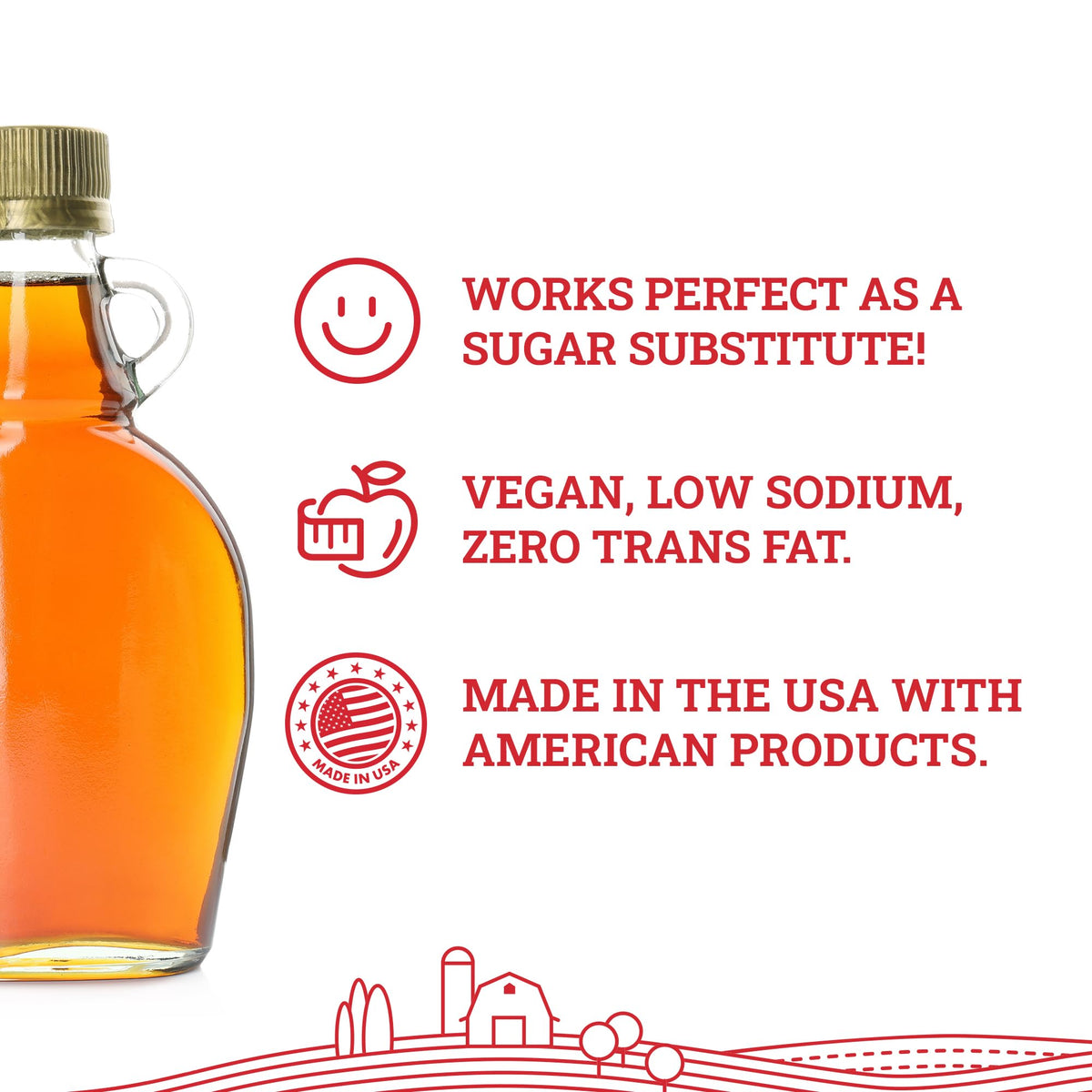Hoosier Hill Farm Maple Syrup Powder pour enables quick topping versatility.