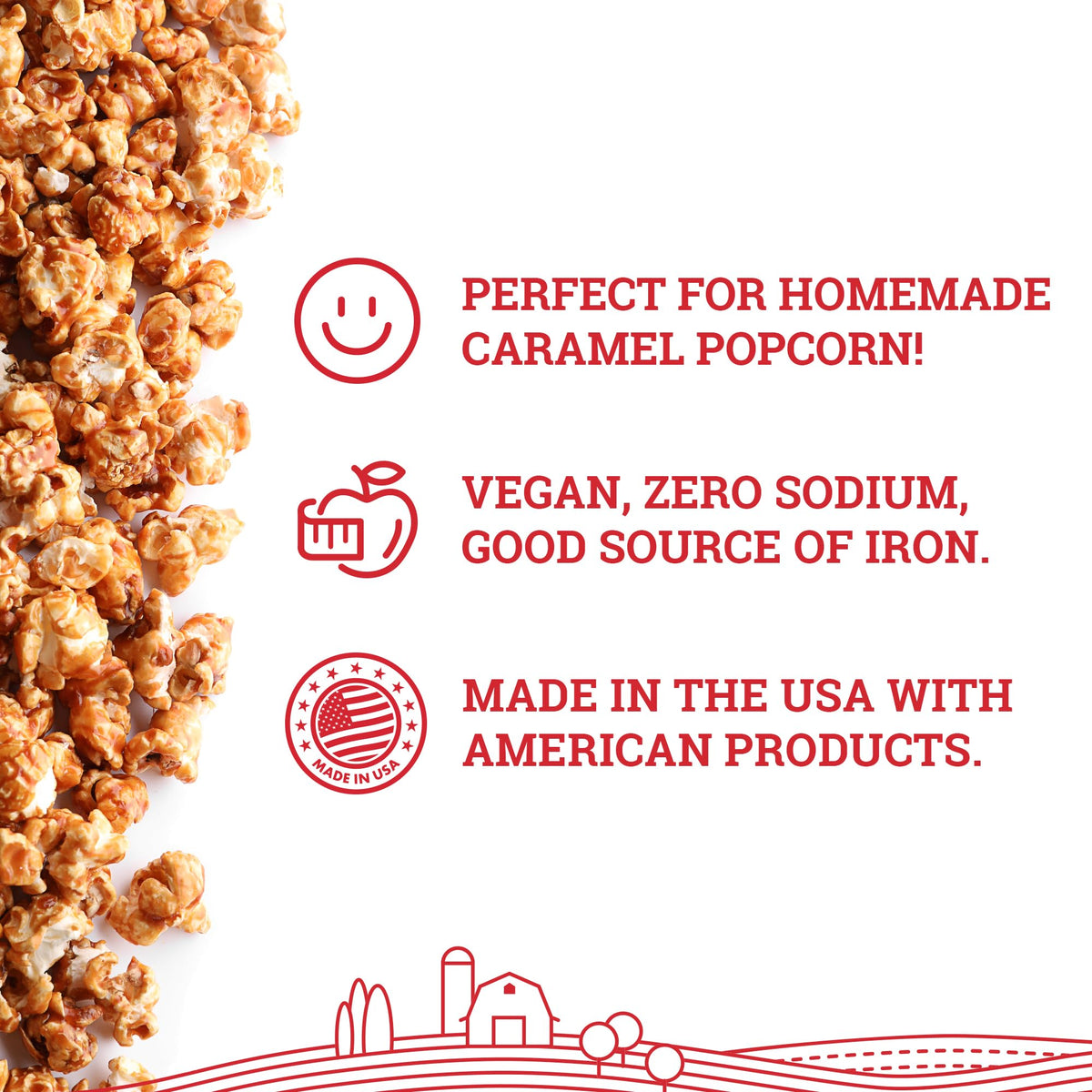 Hoosier Hill Farm Mushroom Popcorn kernels close-up, sturdy kernels ready for flavorful coatings.