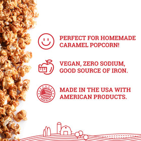 Hoosier Hill Farm Mushroom Popcorn kernels close-up, sturdy kernels ready for flavorful coatings.