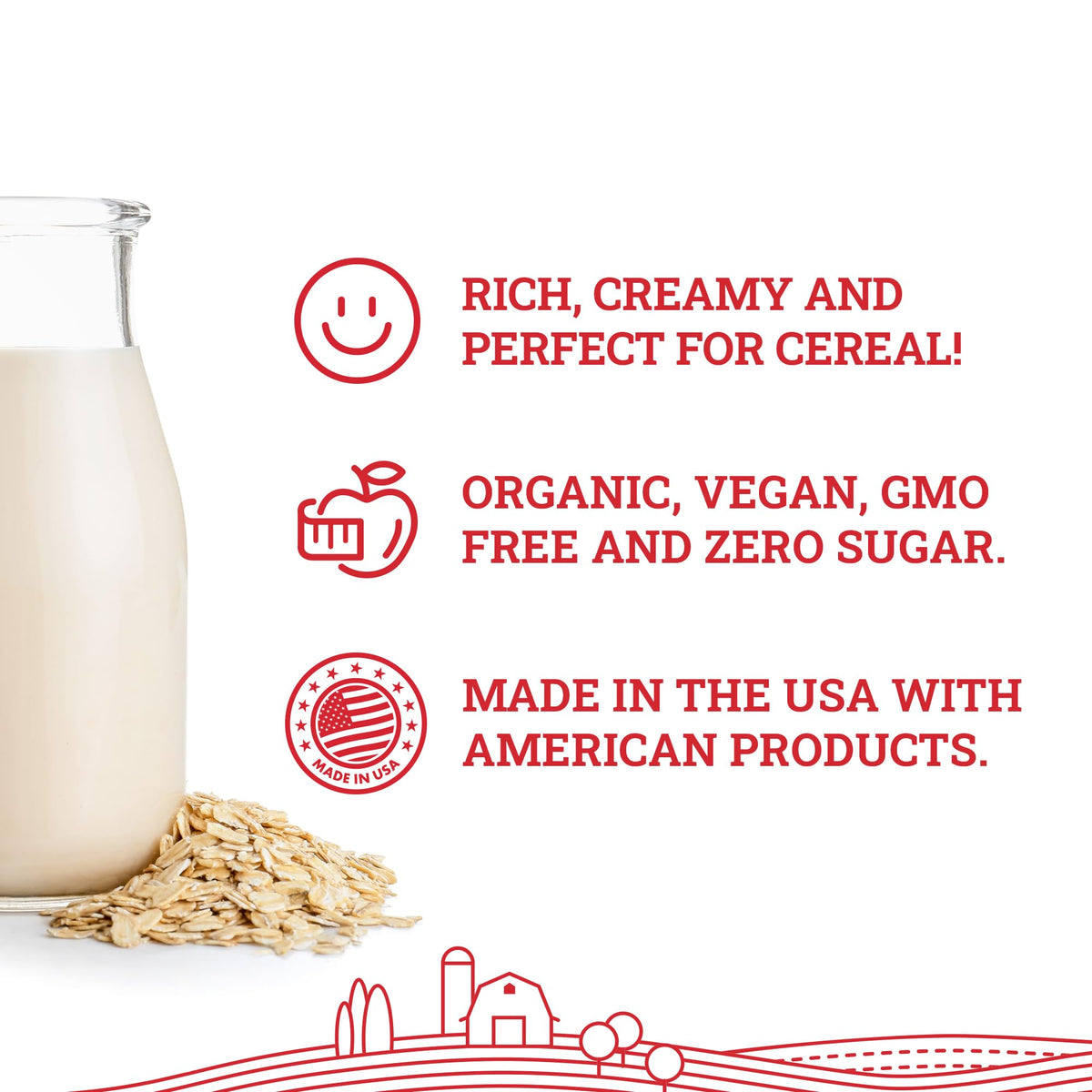 Hoosier Hill Farm Organic Oat Milk Powder package open for versatile kitchen use.