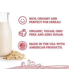 Hoosier Hill Farm Organic Oat Milk Powder package open for versatile kitchen use.