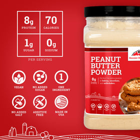 Hoosier Hill Farm Peanut Butter Powder blends into baking for a rich, nutty flavor