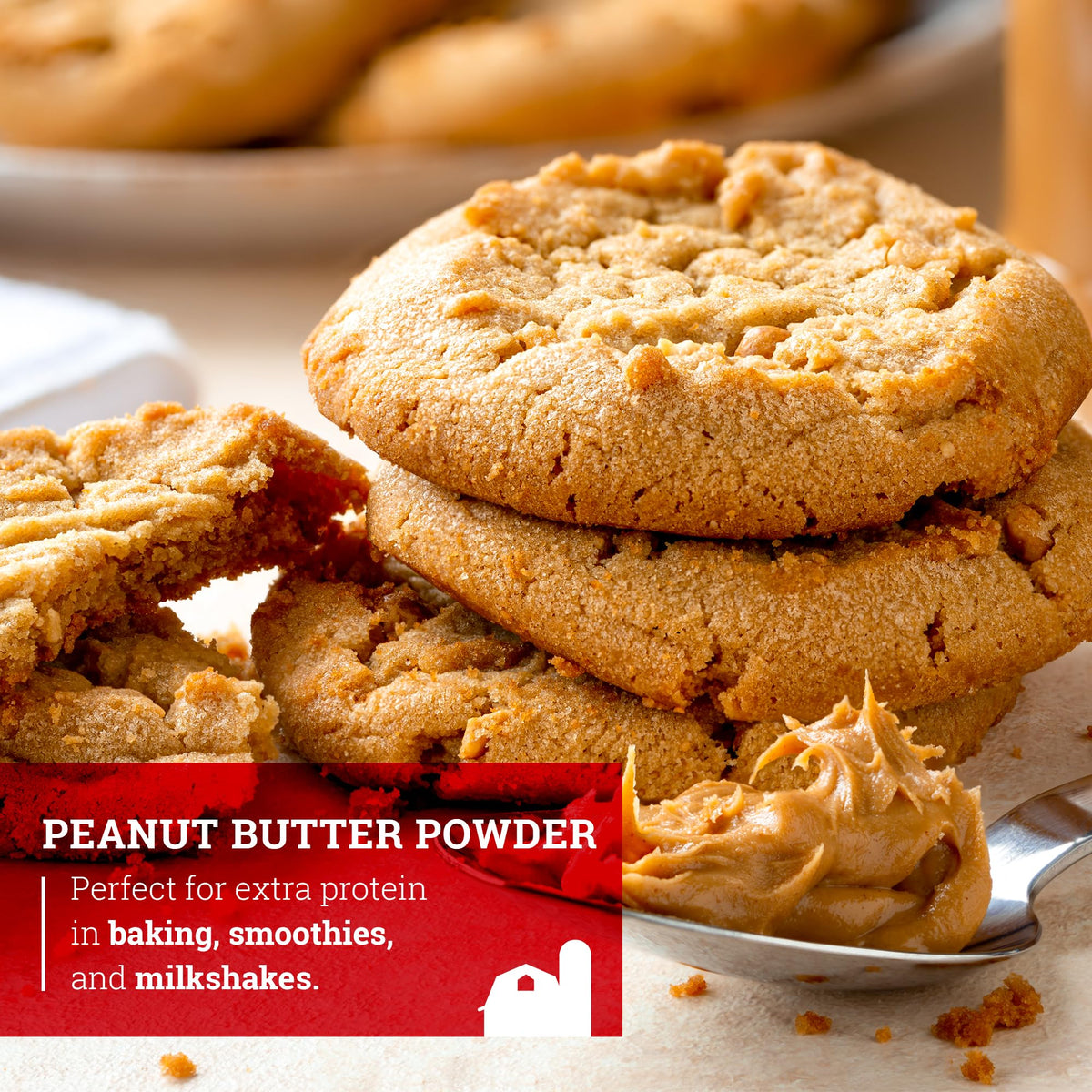 Hoosier Hill Farm Peanut Butter Powder blends smoothly into smoothies