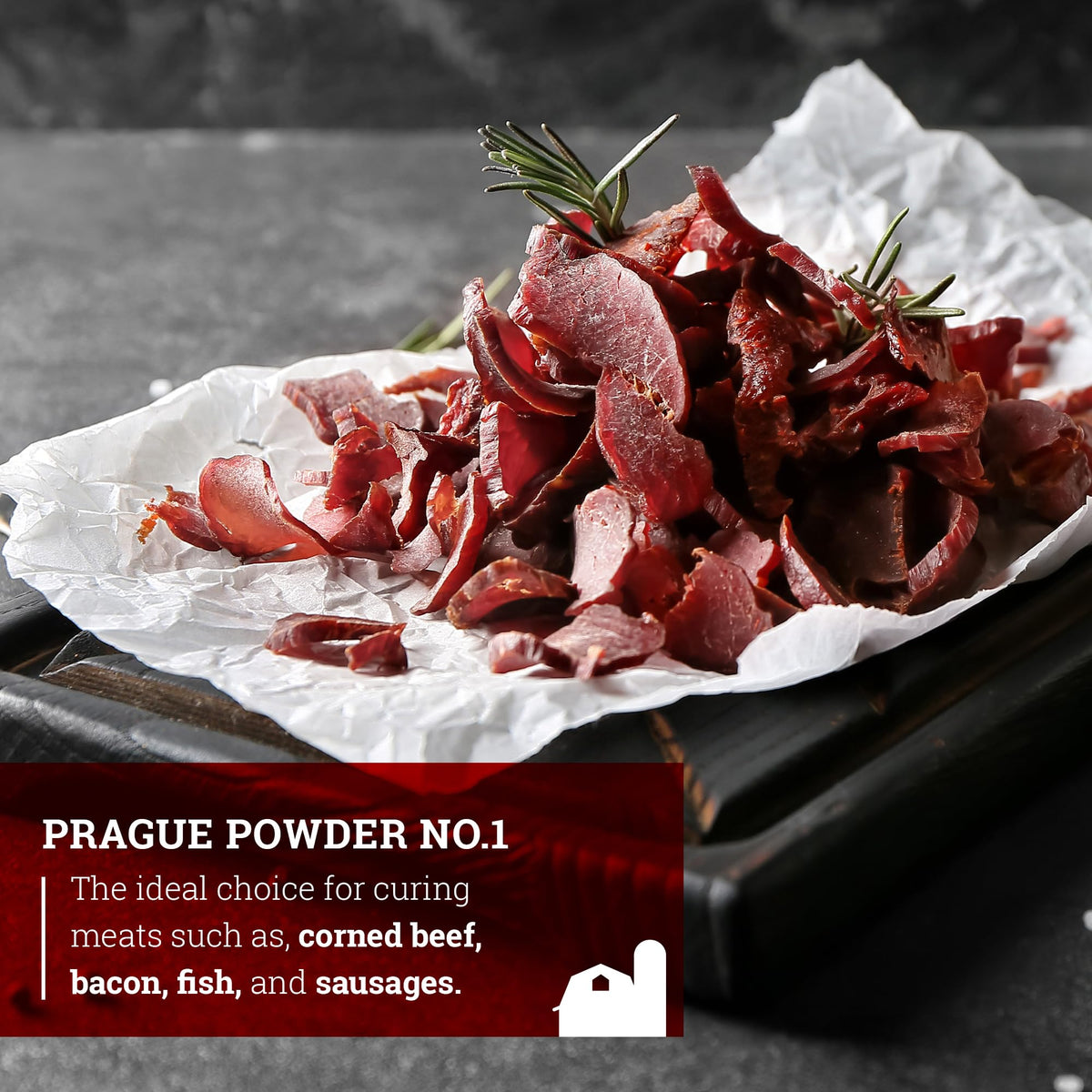 Hoosier Hill Farm Prague Powder No. 1 bacon cure preserves color and texture in bacon.