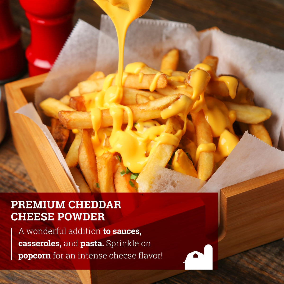 Powdered cheddar blends into vegetables for savory side dish ideas.