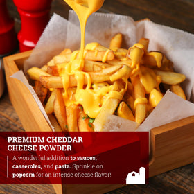 Powdered cheddar blends into vegetables for savory side dish ideas.