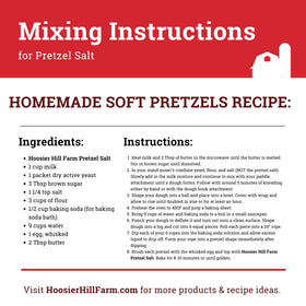 Hoosier Hill Farm pretzel salt sprinkled on bagels for flavor