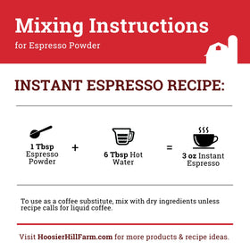 Espresso powder in a dessert utensil ready for tiramisu or frosting.