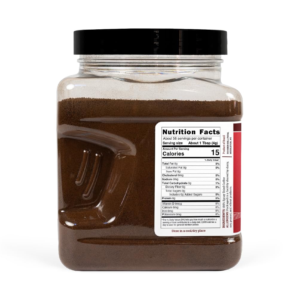 Espresso powder dissolved in water demonstrating coffee substitute for baking.