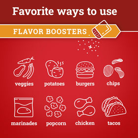 Hoosier Hill Farm Queso Nacho Seasoning on fries and vegetables adds a cheesy kick