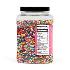 Hoosier Hill Farm Rainbow Sprinkles decorate cupcakes and cakes beautifully.