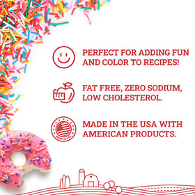 Hoosier Hill Farm Rainbow Sprinkles on cookies add festive color.