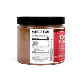 Kitchen-use scene with Hoosier Hill Farm tomato powder highlighting aroma and color