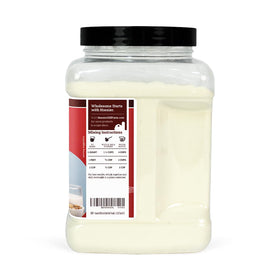 Product label shows USA origin for Hoosier Hill Farm milk powder.