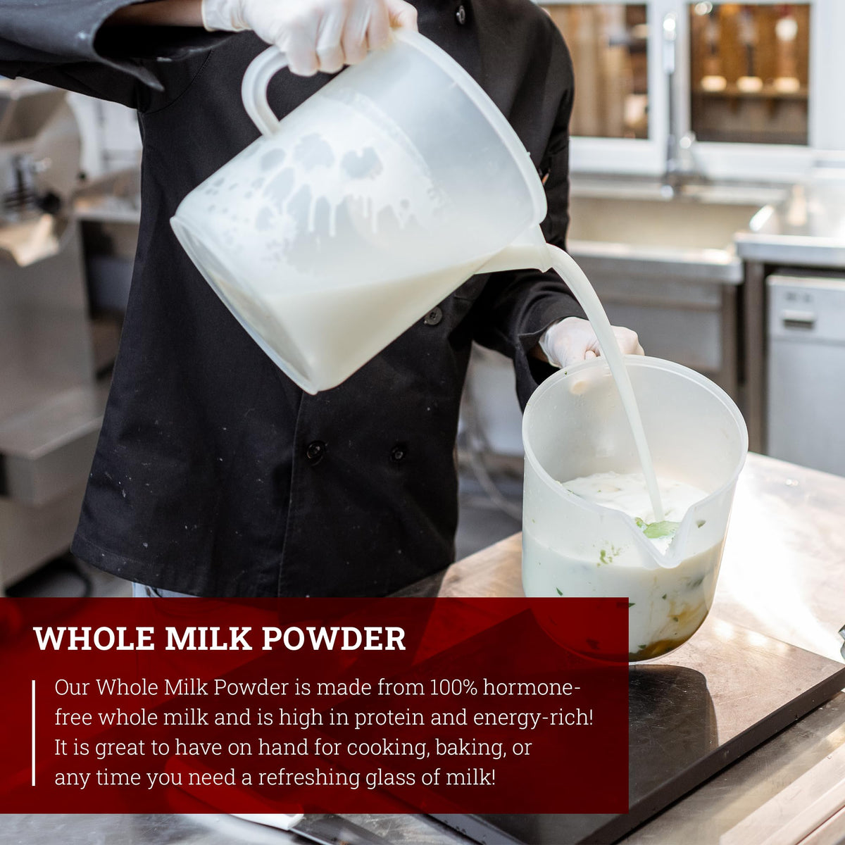 Hoosier Hill Farm milk powder used in cooking for rich sauces.