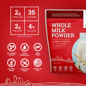 Hot cocoa made creamy with Hoosier Hill Farm Whole Milk Powder.