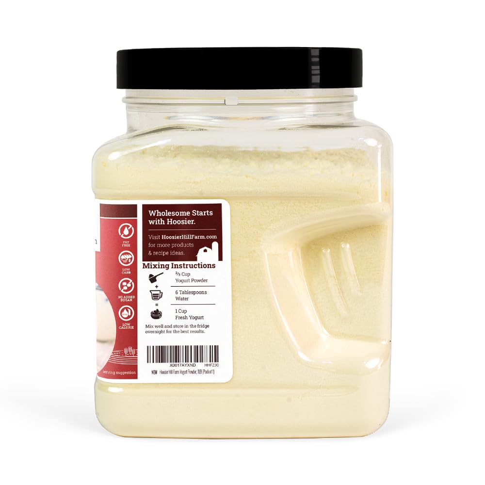 Hoosier Hill Farm Yogurt Powder, 1 lb – Shelf-Stable Creamy Yogurt Pow ...
