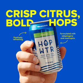 HOP WTR adaptogens close-up with ashwagandha and L-Theanine.