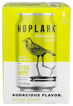 Hoplark Citra Hops sparkling water six-pack pack shot for on-the-go refreshment.