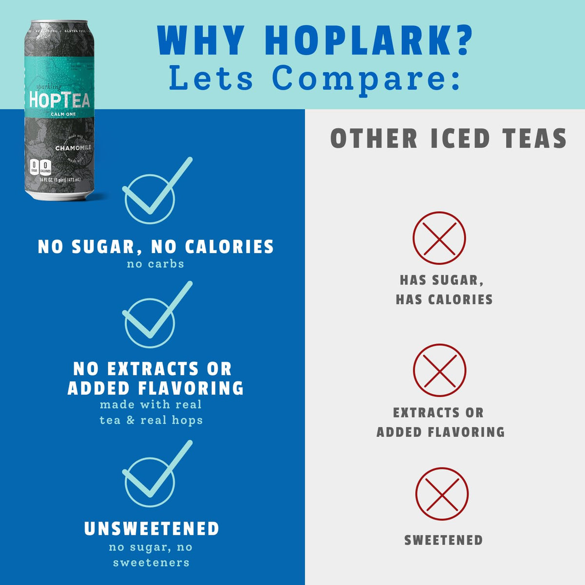 Hoplark The Calm One lifestyle shot conveys caffeine-free relaxation and clean taste
