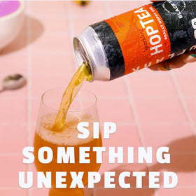 Hoplark Zero Calorie can pouring reveals calorie-free enjoyment