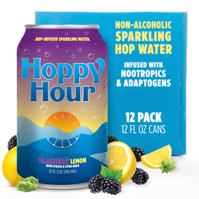 Hoppy Hour sparkling hop water bottle offering a zero-sugar refreshment for any moment