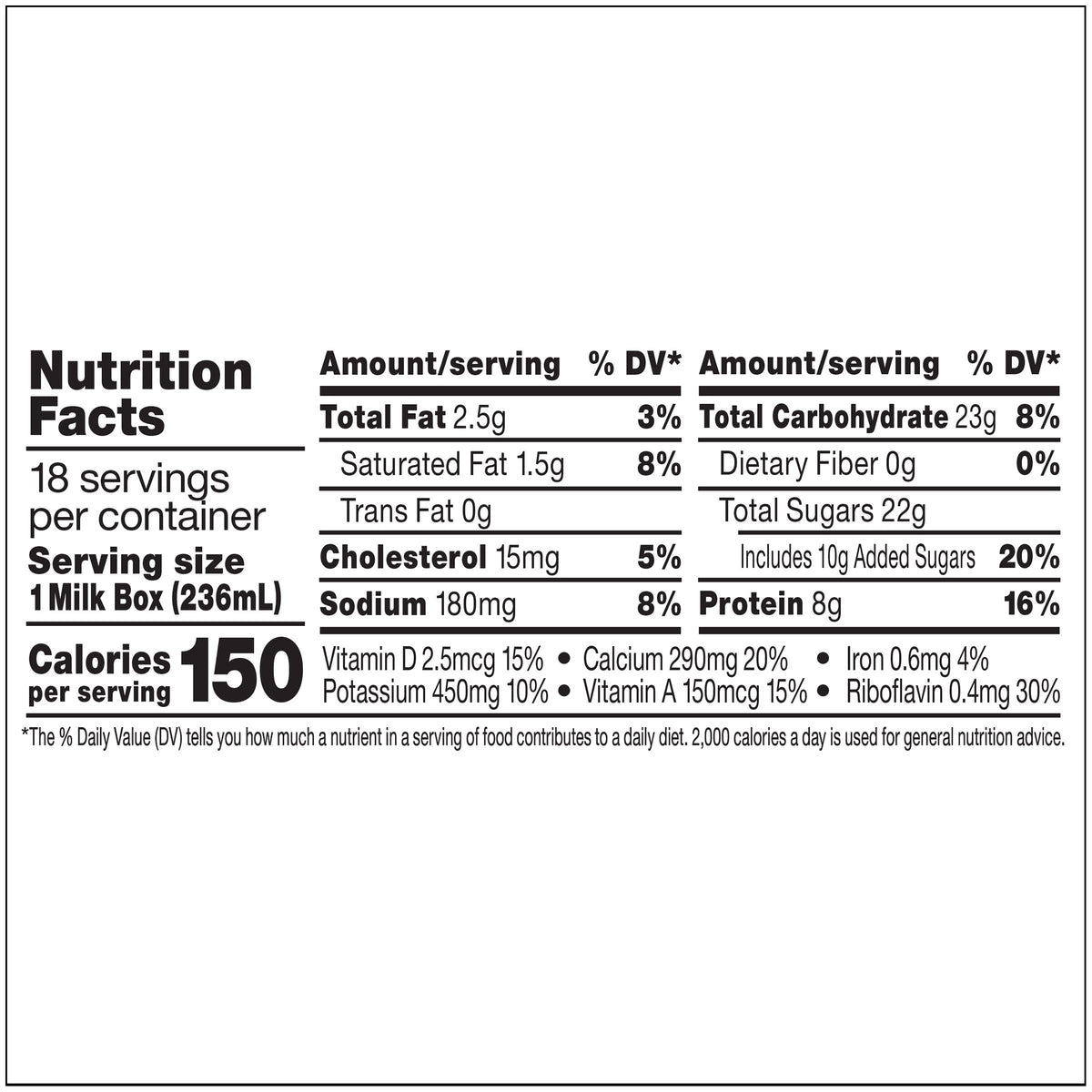 Horizon Organic chocolate milk box delivering 8g protein per serving