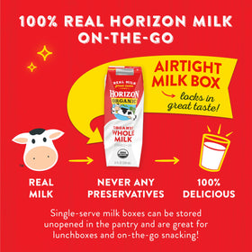 Horizon Organic milk boxes deliver vitamins A and D daily