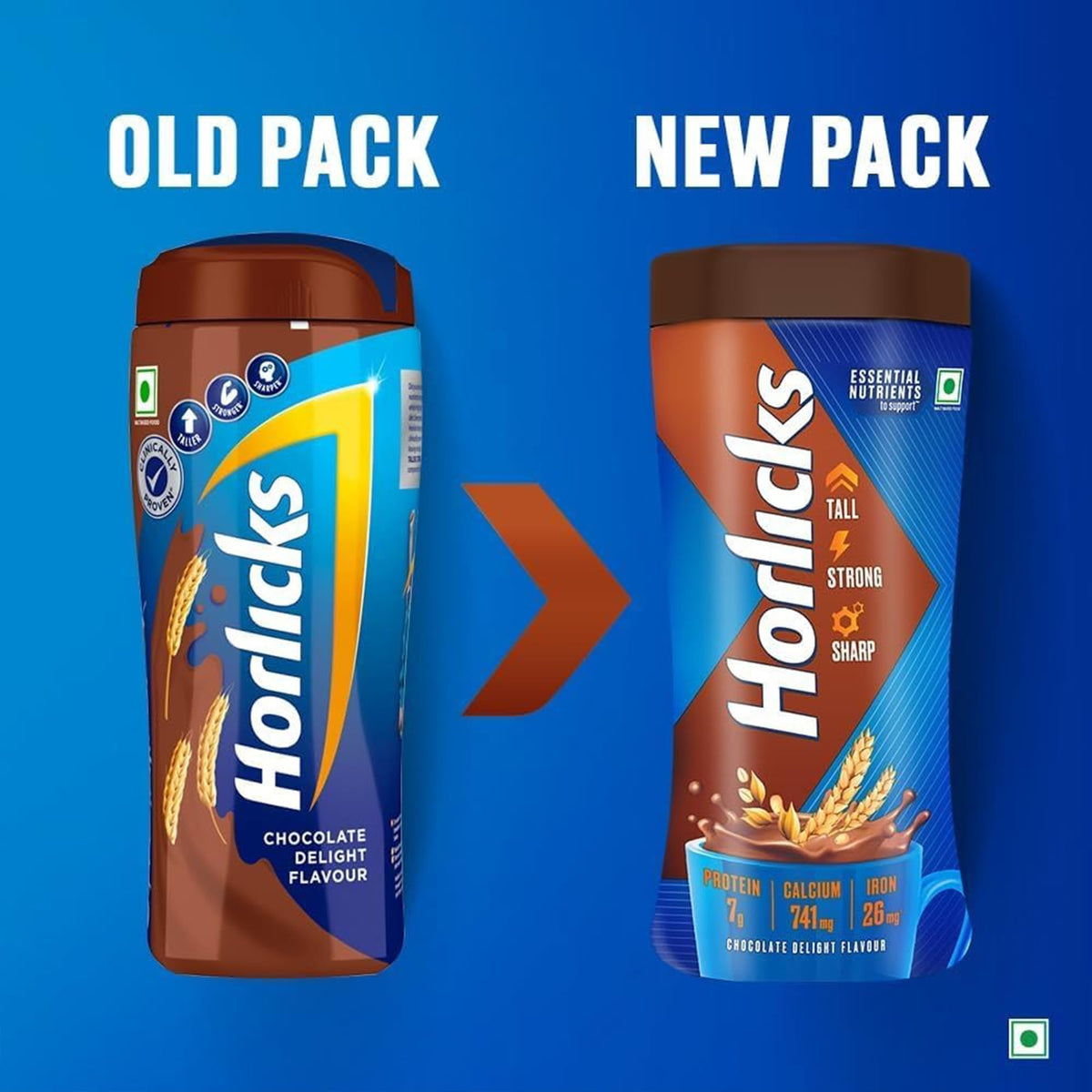 Horlicks Chocolate Malt Powder cold-milk, perfect for a refreshing malt treat.