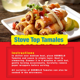 HORMEL Chicken Tamales paired with salads or rice