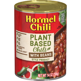 Hormel Plant Based Chili with Beans can, protein-packed and ready to heat.