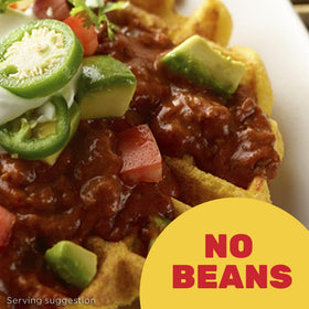 Hormel Chili Turkey No Beans on a hot dog topping for a flavorful bite.