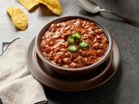 Hormel Chili Turkey No Beans with enchiladas for a convenient dinner option.