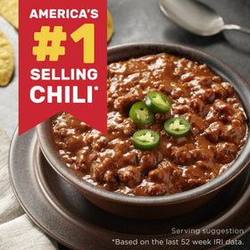 Hormel Chili Turkey No Beans heat-ready can for fast weeknight dinners.