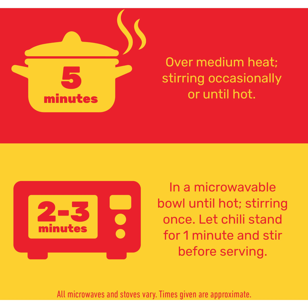 Chili dish ready to top hot dogs or mac and cheese with Hormel Chili Vegetarian