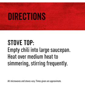 Hormel Chili with Beans label highlights no artificial ingredients.