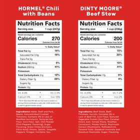 Hormel Chili with Beans serving idea over noodles for quick family dinners.