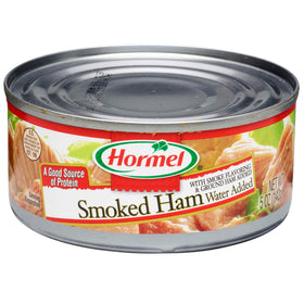 HORMEL Chunk Ham Smoked packaging shows a 12-pack for easy pantry meals