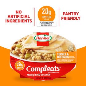 Hormel Compleats 20 g protein per serving supports filling meals.