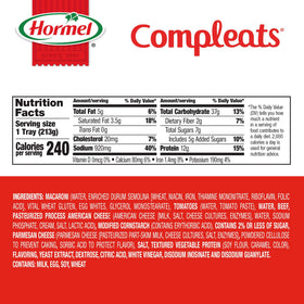 HORMEL COMPLEATS Beefy Mac & Cheese desk lunch with minimal cleanup.